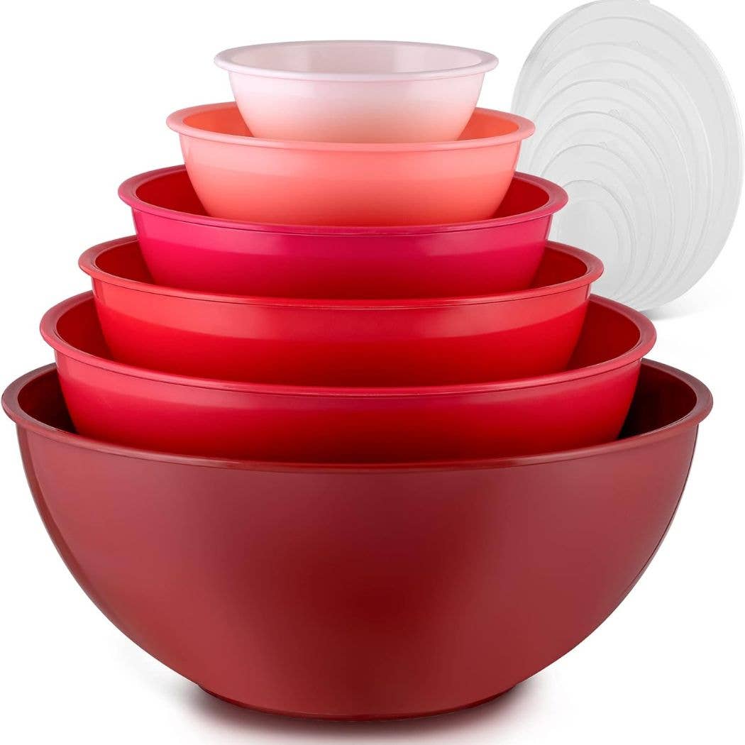 Zulay Kitchen - Wholesale Mixing Bowl - 12 Piece Plastic Mixing Bowls with Lids Set – Microwave Safe12