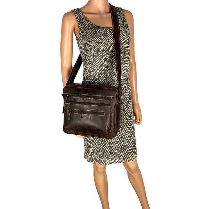 Arrigo – Großhandel Schultertasche – Unisex – Arrigo Unisex Schultertasche aus Büffelleder – 3 Farben2