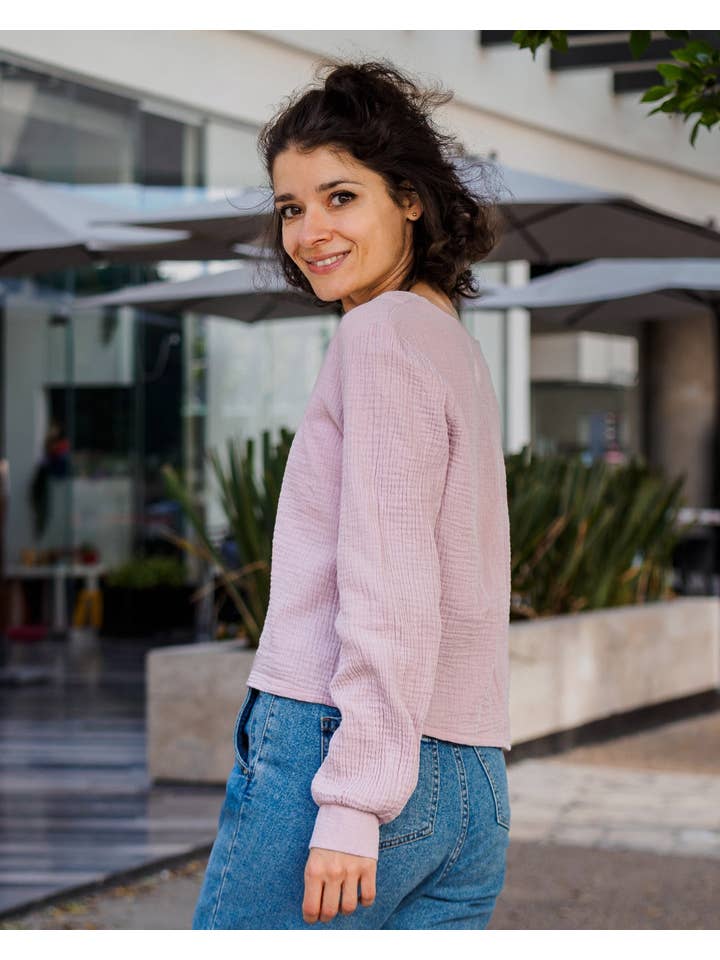 hutch&putch - Wholesale Blouse - Women's - Musselin blouse "Jule" • with balloon sleeves2