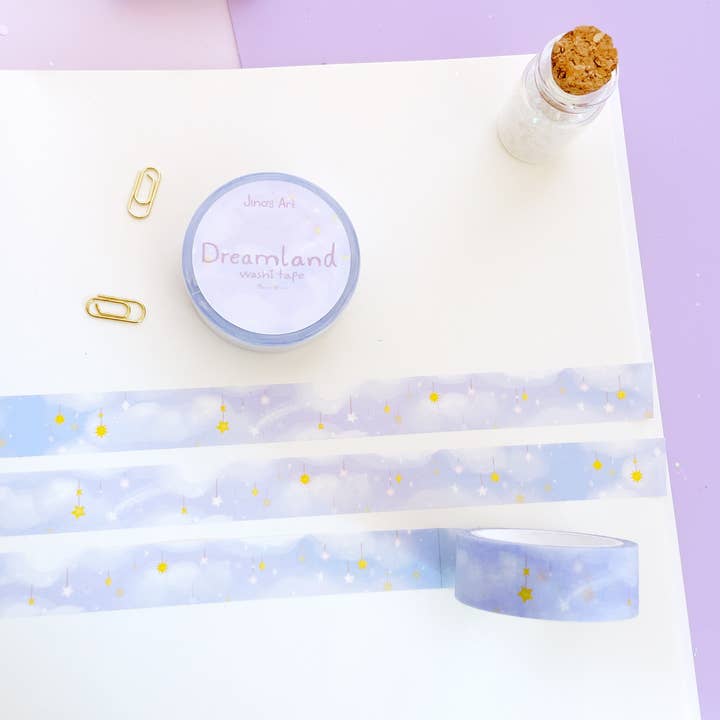 Dreamland cloud washi tape - Stationary tape - 15mm x 10m for wholesale by Jino's Art