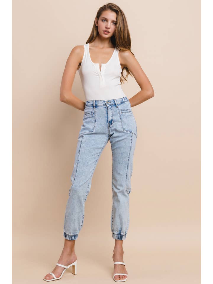WISTERIA LANE - Wholesale Jeans - Women's - PREMIUM DENIM JOGGER PANTS 2462 9