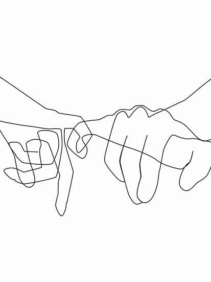 Pinky schwören abstraktes Poster für den Großhandel von Wallified