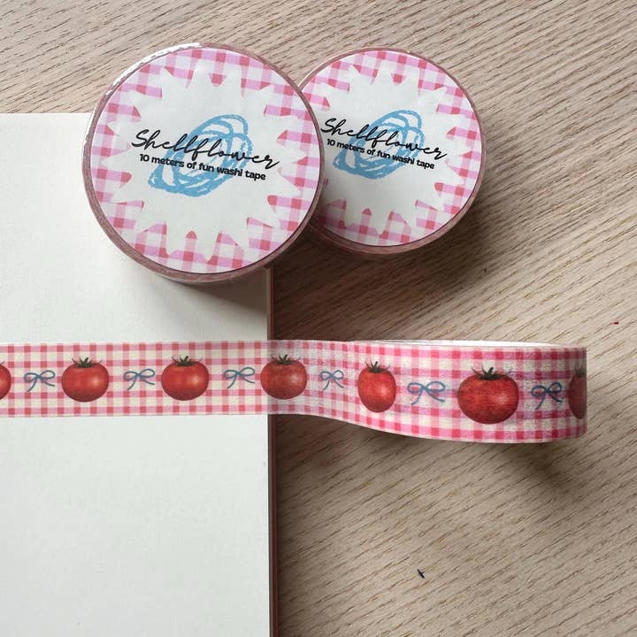 Shellflower - Wholesale Washi tape - Gingham Tomato Washi Tape1