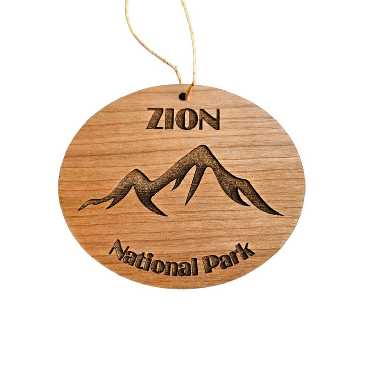 Ornement du parc national de Zion Souvenir en bois fait main Utah - 15789 pour la vente par Happy Wood Products