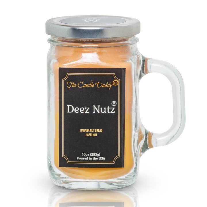 The Candle Daddy - Wholesale Jar/Filled Candle - Deez Nutz - Double Pour - Banana Nut Bread & Hazelnut