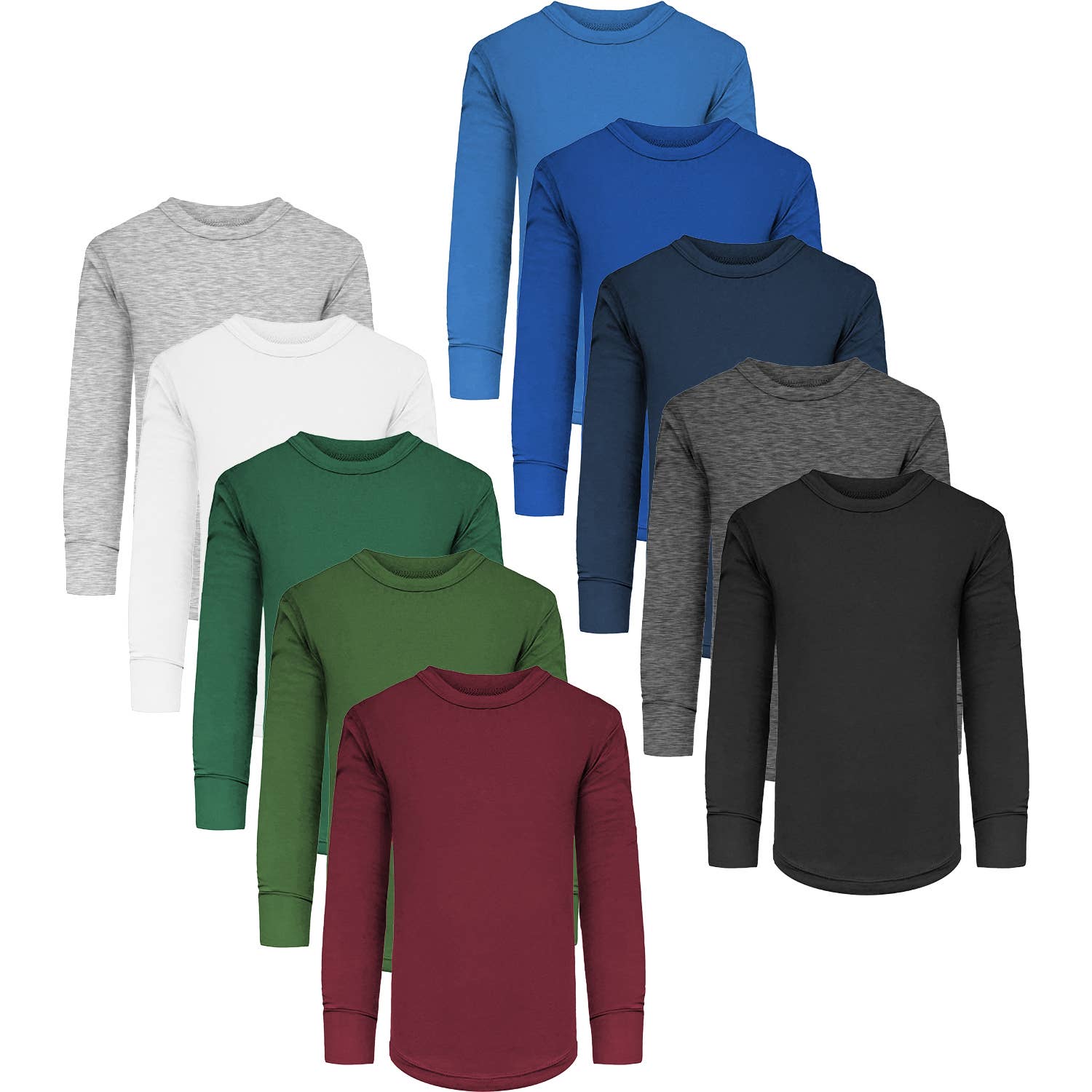 I-Wear Brands - Vente T-shirt – enfant - Sous-couches en coton à manches longues pour garçons, col rond1