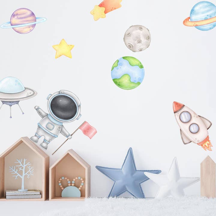 Space astronaut wall sticker V307 for wholesale by WANDKIND