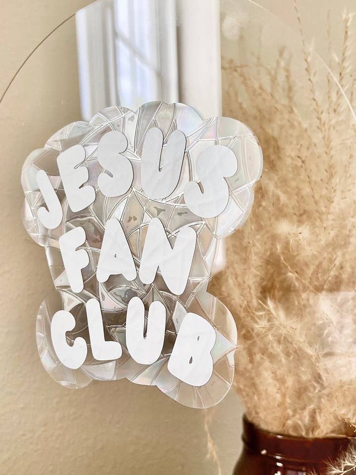 Jesus Fan Club Suncatcher for wholesale by Sunn