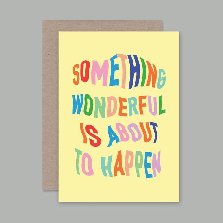 SOMETHING WONDERFUL card for wholesale by AHD Paper Co