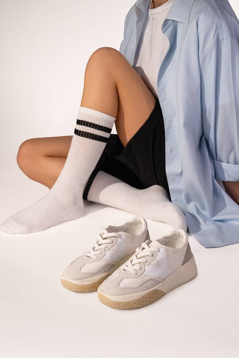 White White The Diva - Italian Lifestyle Sneakers with light platform  for wholesale on Faire7