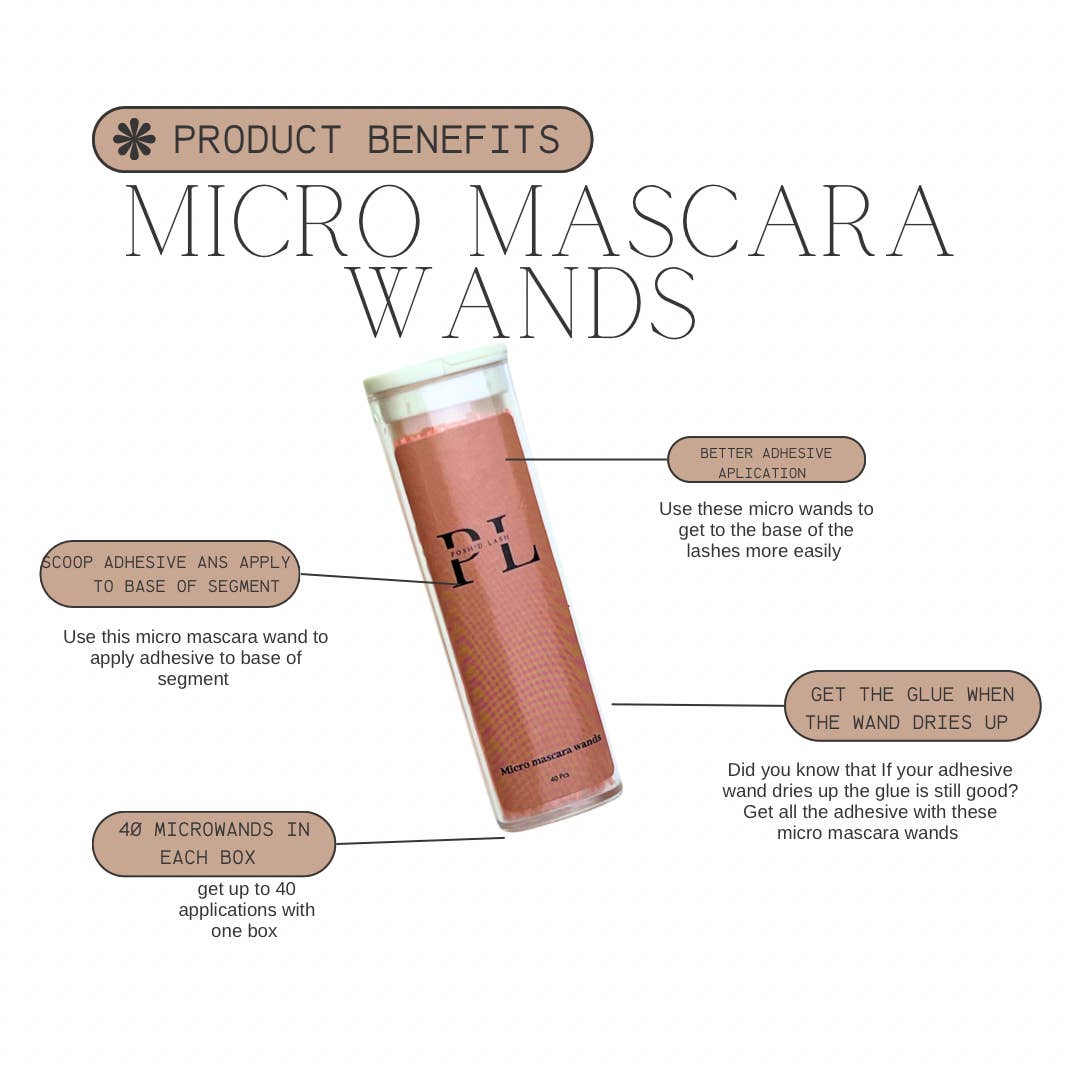 Posh'd Lash - Wholesale Mascara - Micro Mascara Wands