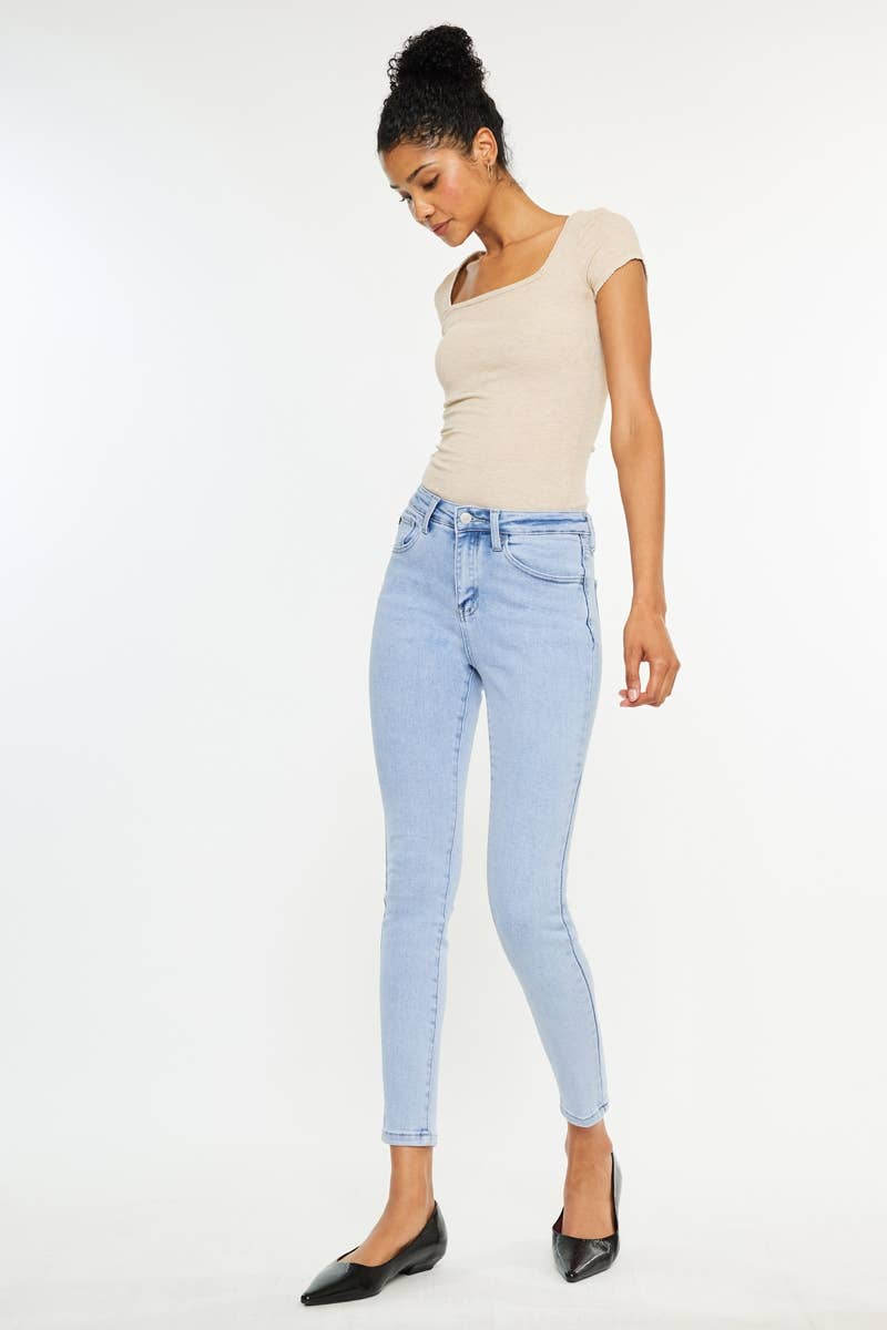 LIGHT OPEN PACK HIGH RISE ANKLE SKINNY JEANS-KC20050L for wholesale on Faire2