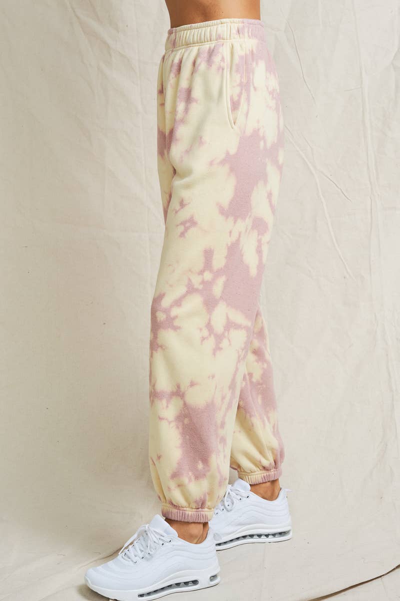 lalamia - Wholesale Lounge Sweatpants/Joggers - Women's - MPT28065C-TD-CAMEODUST/YELLOW4