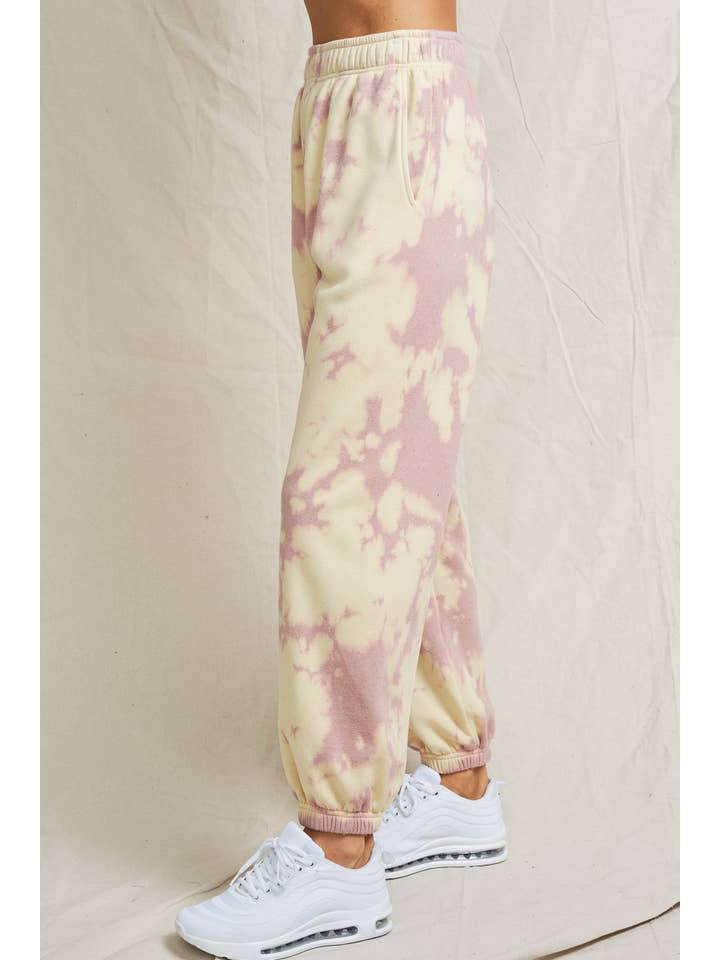 lalamia - Wholesale Lounge Sweatpants/Joggers - Women's - MPT28065C-TD-CAMEODUST/YELLOW4