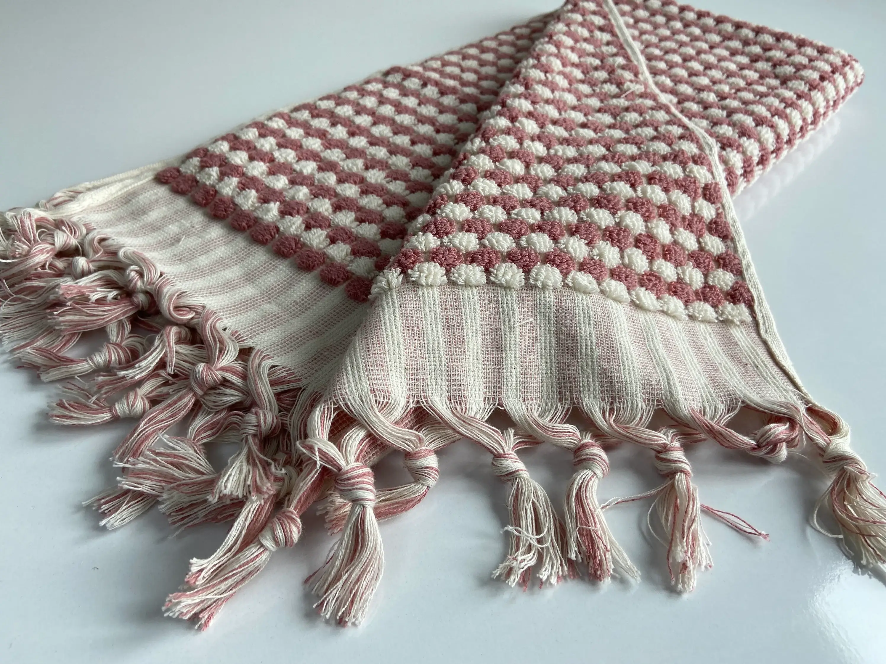 YURTLUS – Großhandel Händehandtücher – Organic Bubble Series — Handtuch 18x 37, weiches, dickes Handtuch, Küchentuch — Rose4