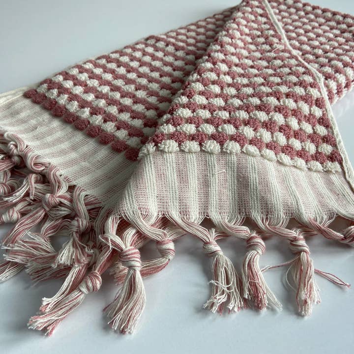 YURTLUS – Großhandel Händehandtücher – Organic Bubble Series — Handtuch 18x 37, weiches, dickes Handtuch, Küchentuch — Rose4