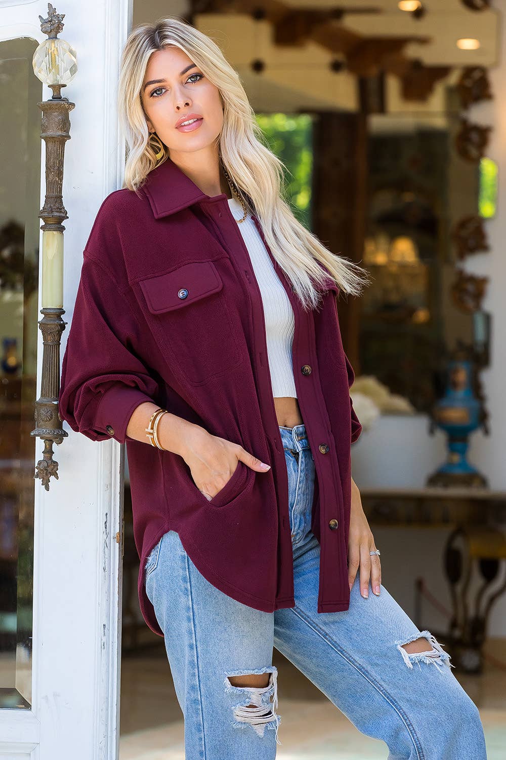 Sweet Lovely by Jen - Wholesale Shirt Jacket/Shacket - Women's - SOFT COZY WASHED SHACKET9