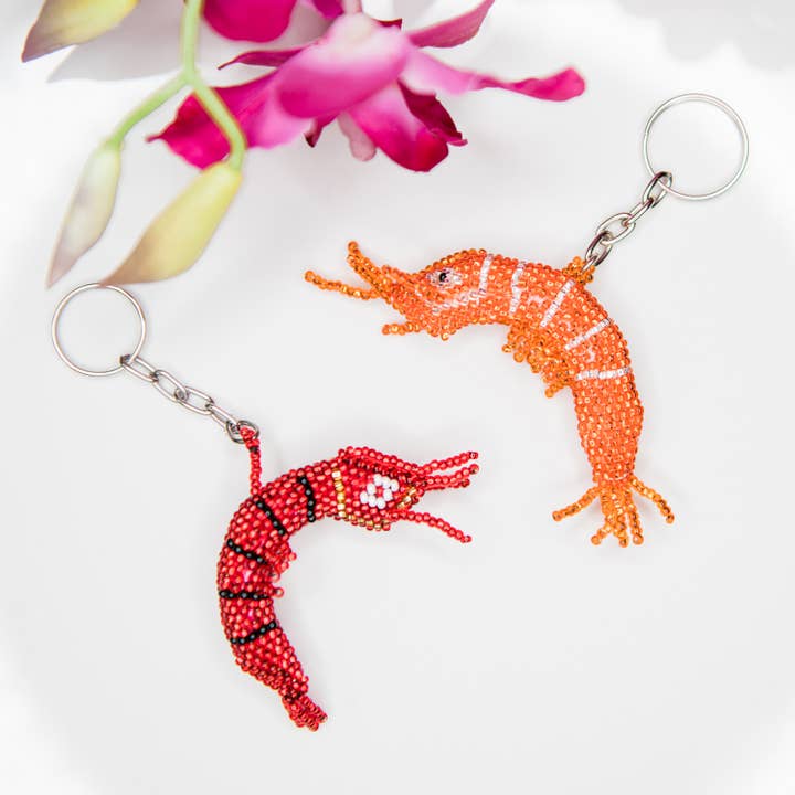 Lucia's Imports - Wholesale Keychain - Women's - Shrimp Beaded Keychain