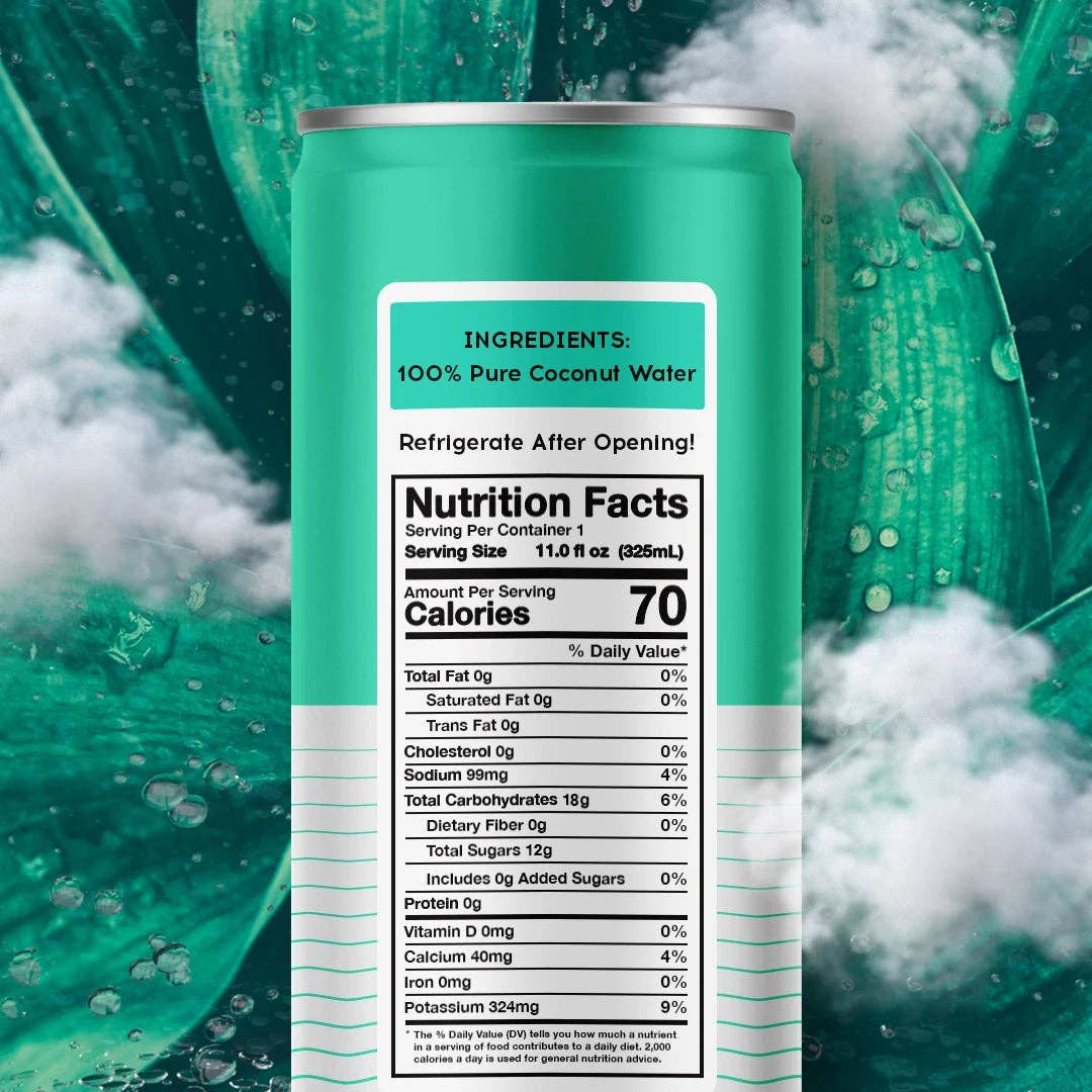 100 Coconuts - Wholesale Flavored/Infused Water (Non-Carbonated) - PURE COCONUT WATER 11oz - 12 Pack3