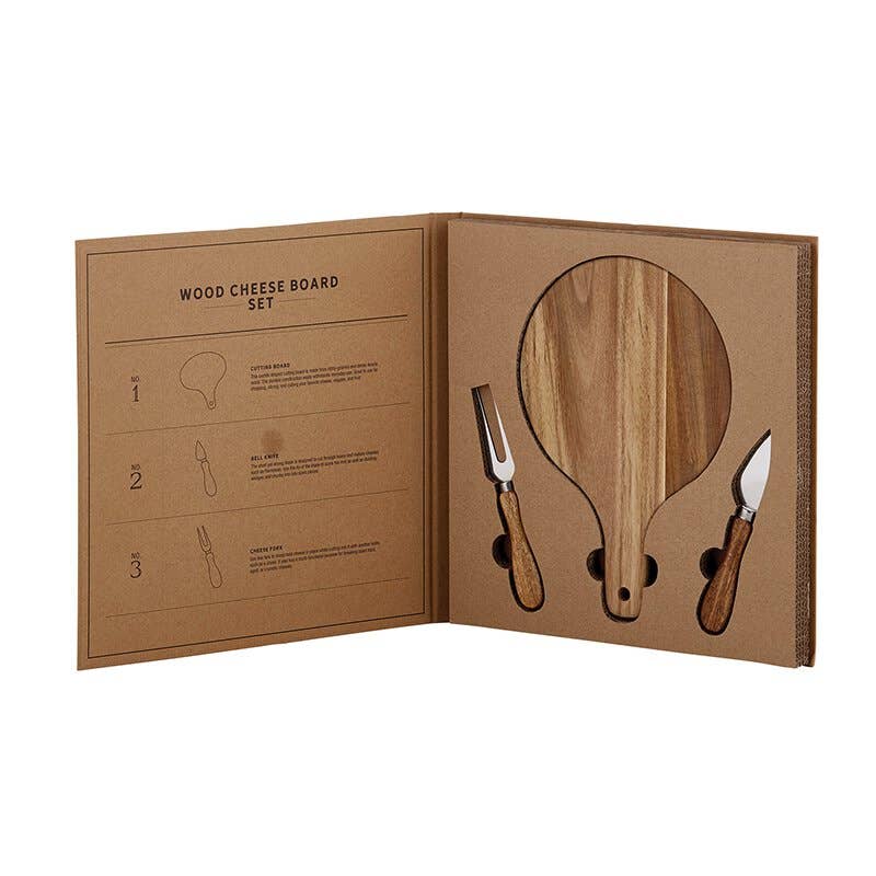 Santa Barbara Design Studio by Creative Brands - Wholesale Cheese Board - Wood Cheese Board Book Box1