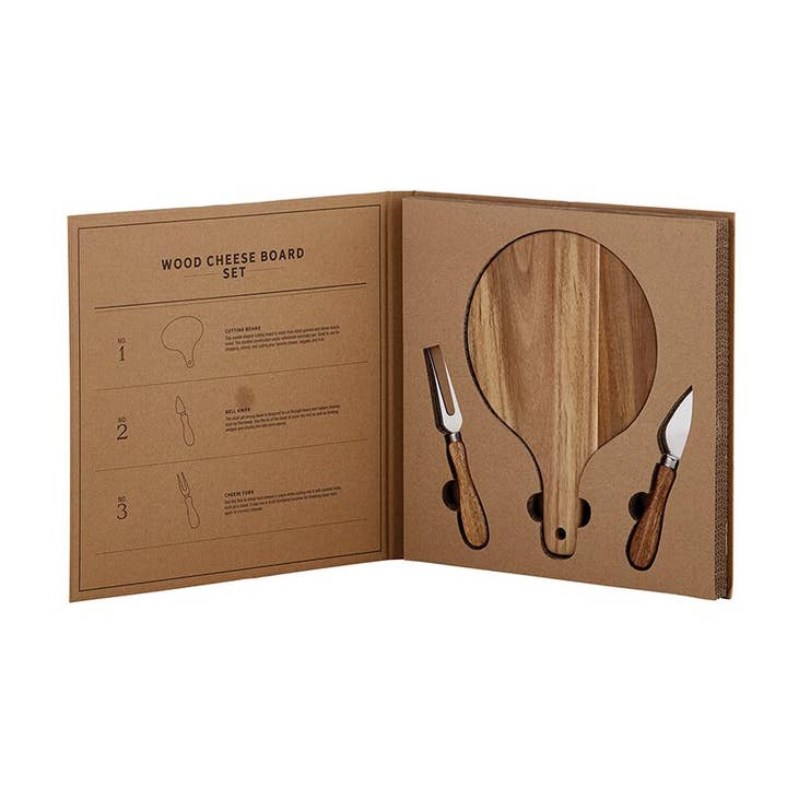 Santa Barbara Design Studio by Creative Brands - Wholesale Cheese Board - Wood Cheese Board Book Box1