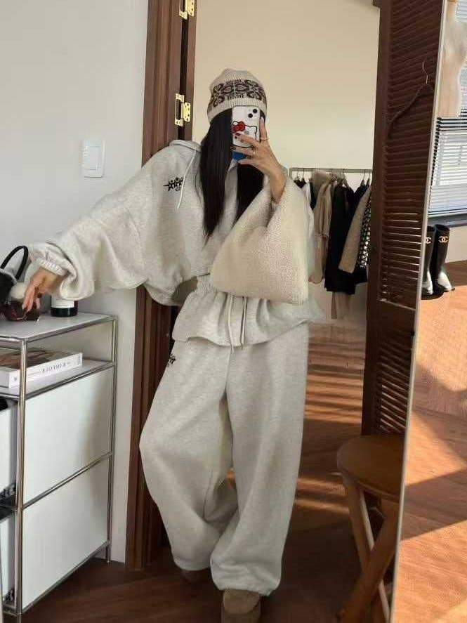 Cozy Layer Ruffle Hoodie Set for wholesale by Little Light