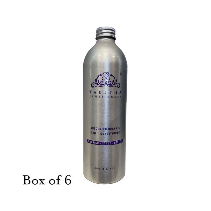 4 in 1 Conditioner 500ml Unscented Box of 6 for wholesale by Tabitha JK British Luxury Organic Hair Care