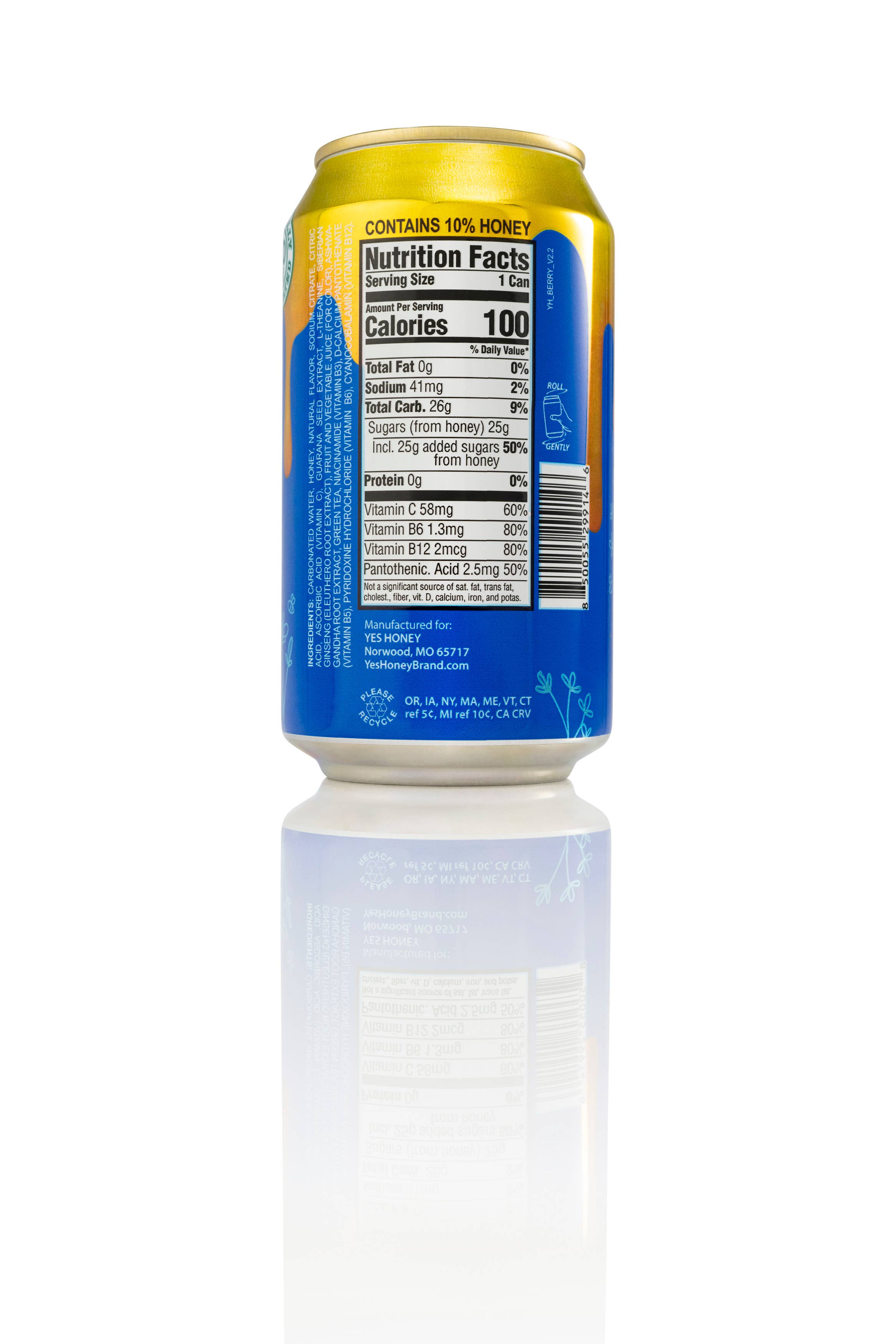 Yes Honey - Wholesale Soda/Carbonated Drink - Yes Honey - 100% HoneySweetened Soda Sparkling Berry Tea4