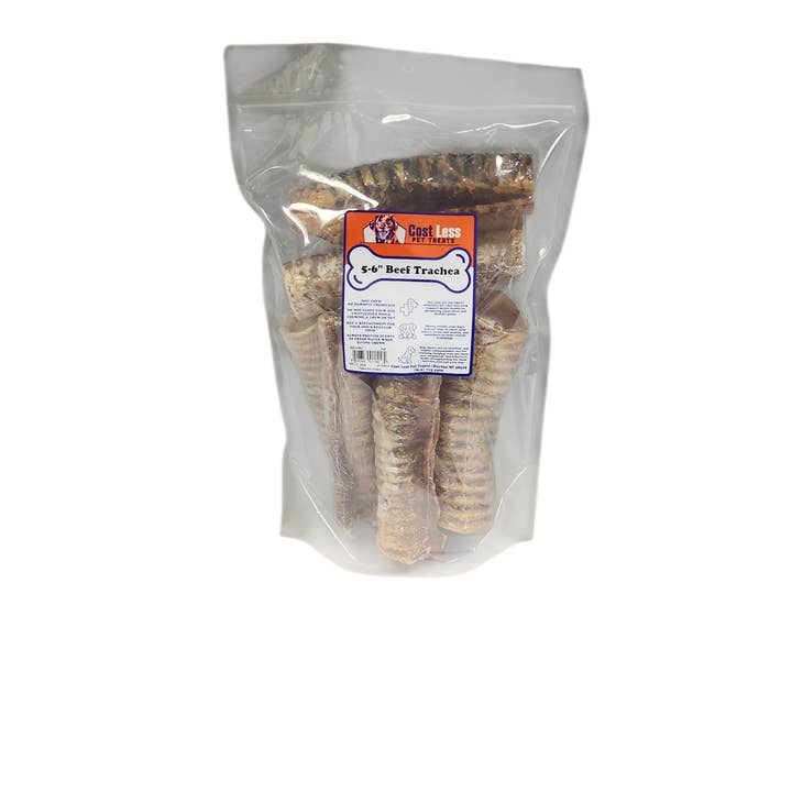 Beef Trachea 5-6" - 8 ct. for wholesale by Cost Less Pet Treats
