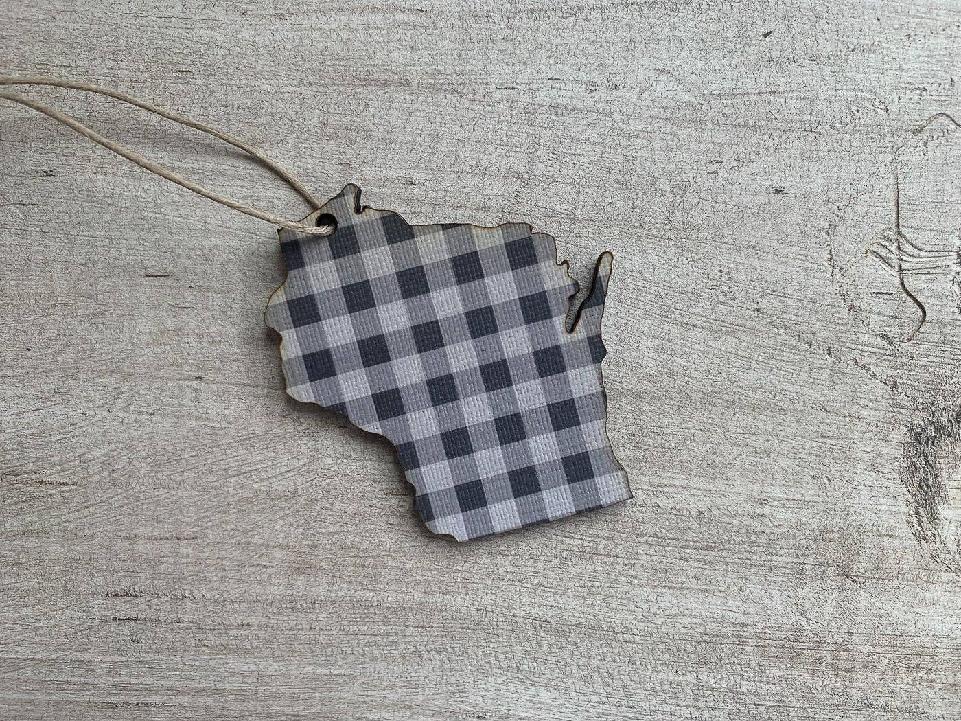 Juniper & Spruce - Wholesale Ornament - Wisconsin Buffalo Plaid Ornament1