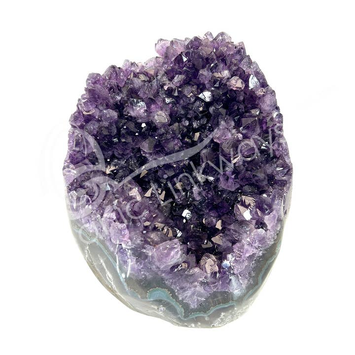 Oceanic Linkways Inc - Wholesale Spiritual Stone/Crystal - GEODE - AMETHYST A CUT BASE POLISHED 4-7"W X 5-8.5"H (KG)1
