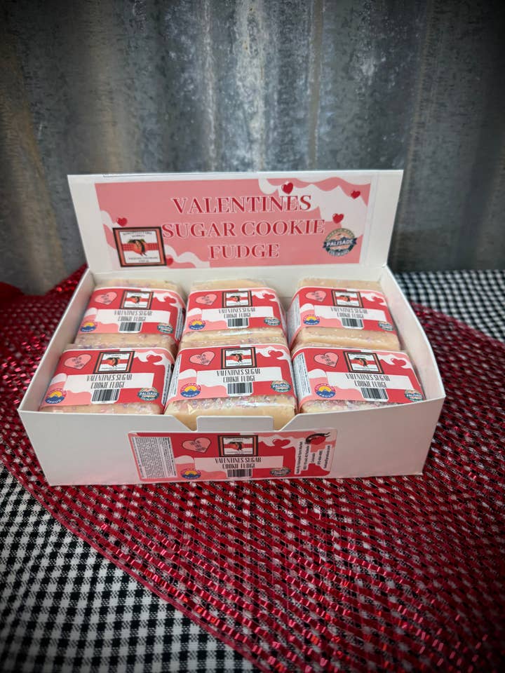 Valentines Day Sugar Cookie fudge for wholesale by Kokopelli Farm Market
