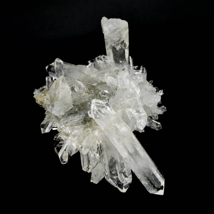 Caspar Curiosities - Wholesale Spiritual Stone/Crystal - 5.9in 1.3lb Cosmic Starburst Record Keeper Lemurian Silver Quartz Chlorite Crystal Cluster Starbrary Optical Corinto, Brazil5