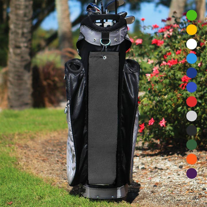 Pro Towels - Wholesale Sports Towel - Tri-Fold Diamond Velour Golf Towel: Grommet & Hook0
