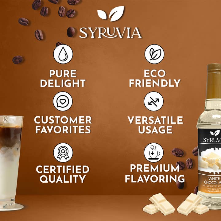Syruvia - Wholesale Flavored Syrup - White Chocolate Syrup4