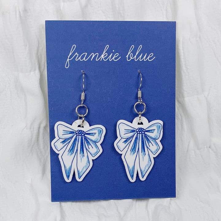 Fancy Bow Earrings - Frankie Blue for wholesale by Frankie Blue