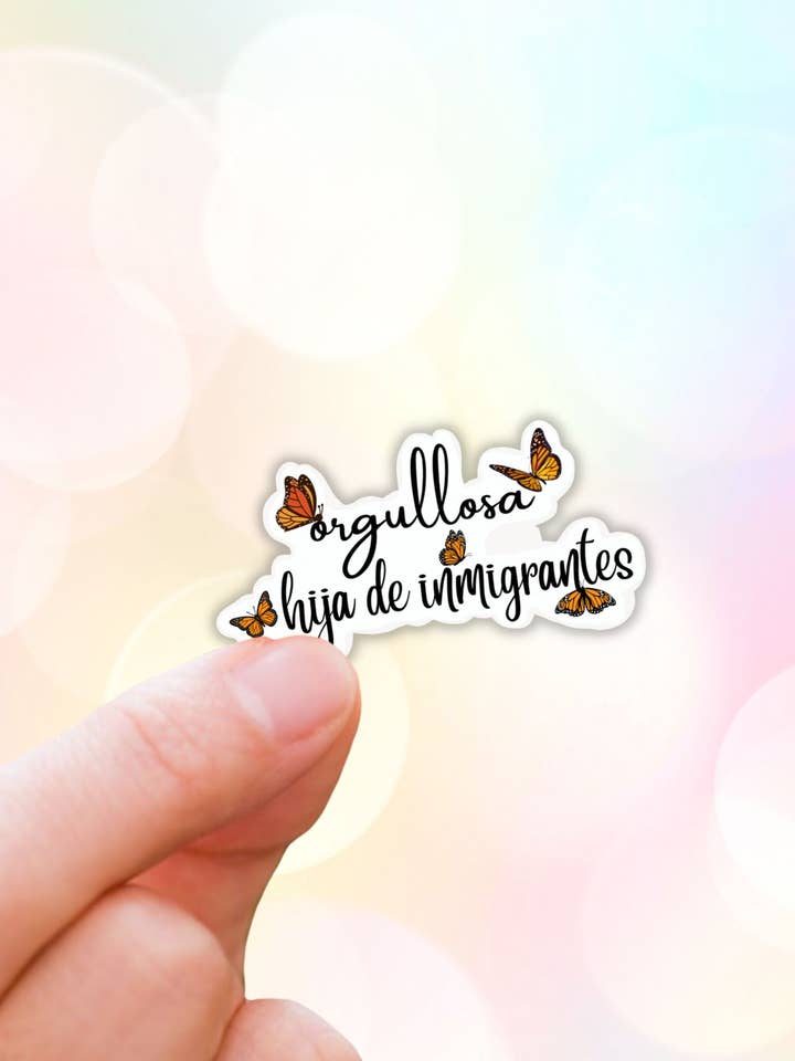 Adesivo impermeabile Orgullosa hija de inmigrantes per la vendita all'ingrosso da parte di Lalatina Shop