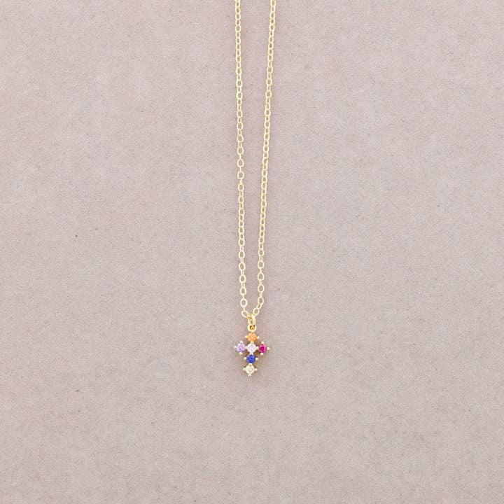 Gargantilla 38Cm Bronce Colgante Cruz Circonitas para venta al por mayor de Sonata