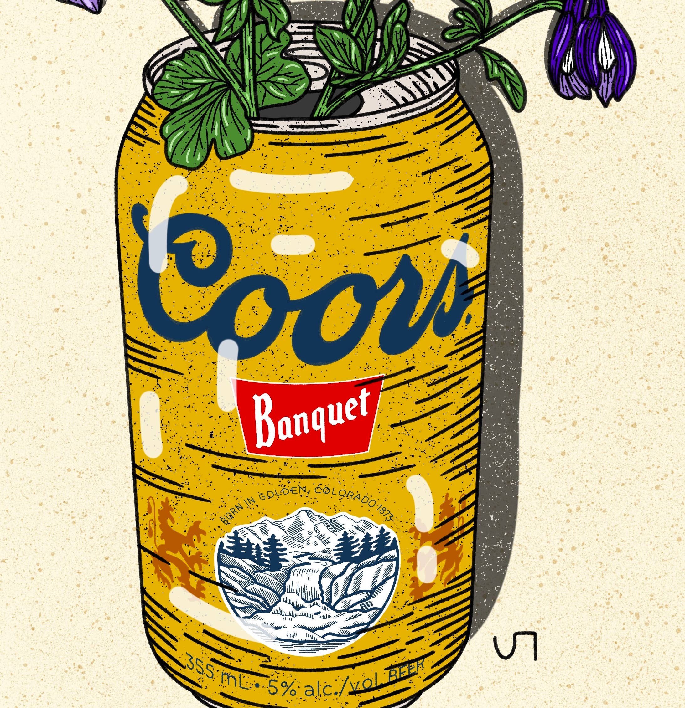 Howdy Studio - Wholesale Art Print - Coors Banquet Beer Can2