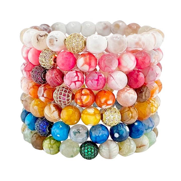 Bracciale con Perline e Gemme Scarlett Pave per la vendita all'ingrosso da parte di Love, Lisa