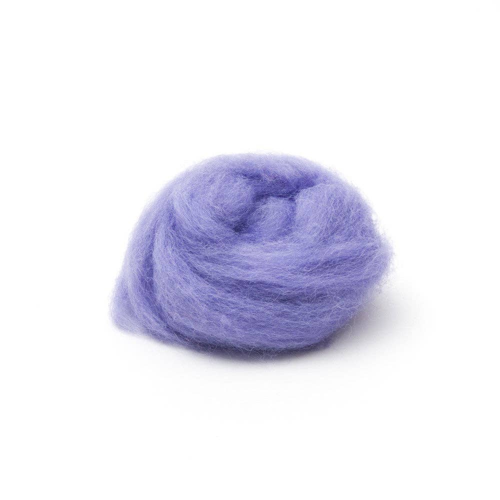 Woolpets – Großhandel Bastelzubehör – Lavendel Corriedale Wool Roving 1 Unze.