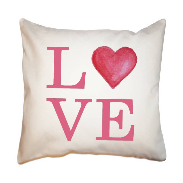 almohada cuadrada love love para venta al por mayor de Tina Labadini Designs