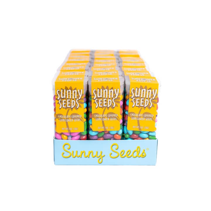 Sunflower Food Company - Vente Friandises enrobées de chocolat - Sunny Seeds® de couleur arc-en-ciel en tubes de 1 oz2