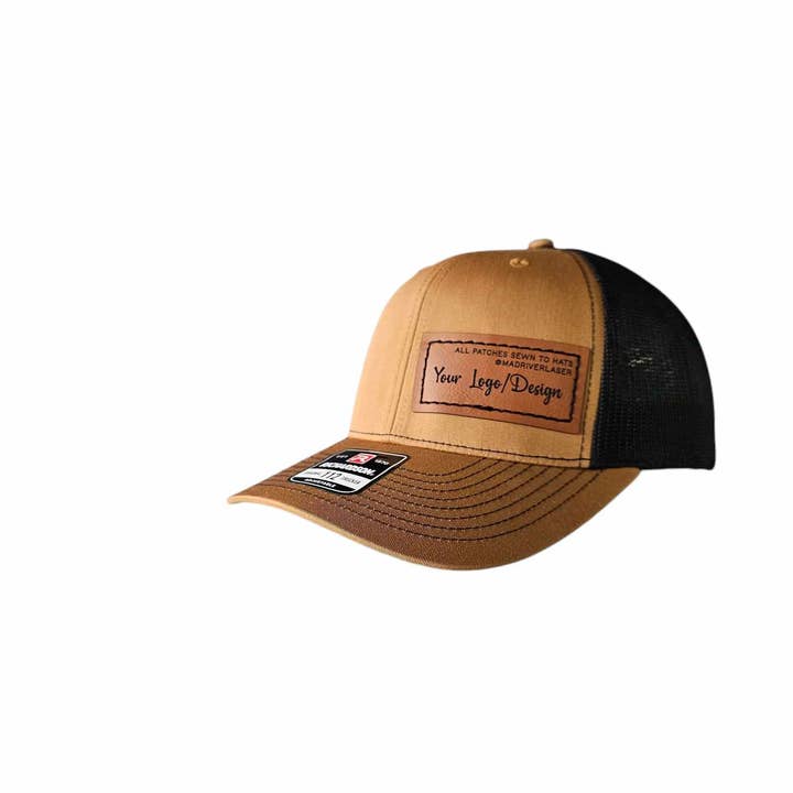 Mad River - Wholesale Trucker Hat - Unisex - Richardson112 Trucker Hat Custom Rectangle Leatherette Patch