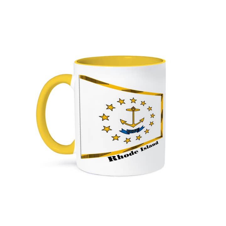 3dRose - Wholesale Coffee Mug - 3dRose, Print of Rhode Island Flag In Contemporary, Mug