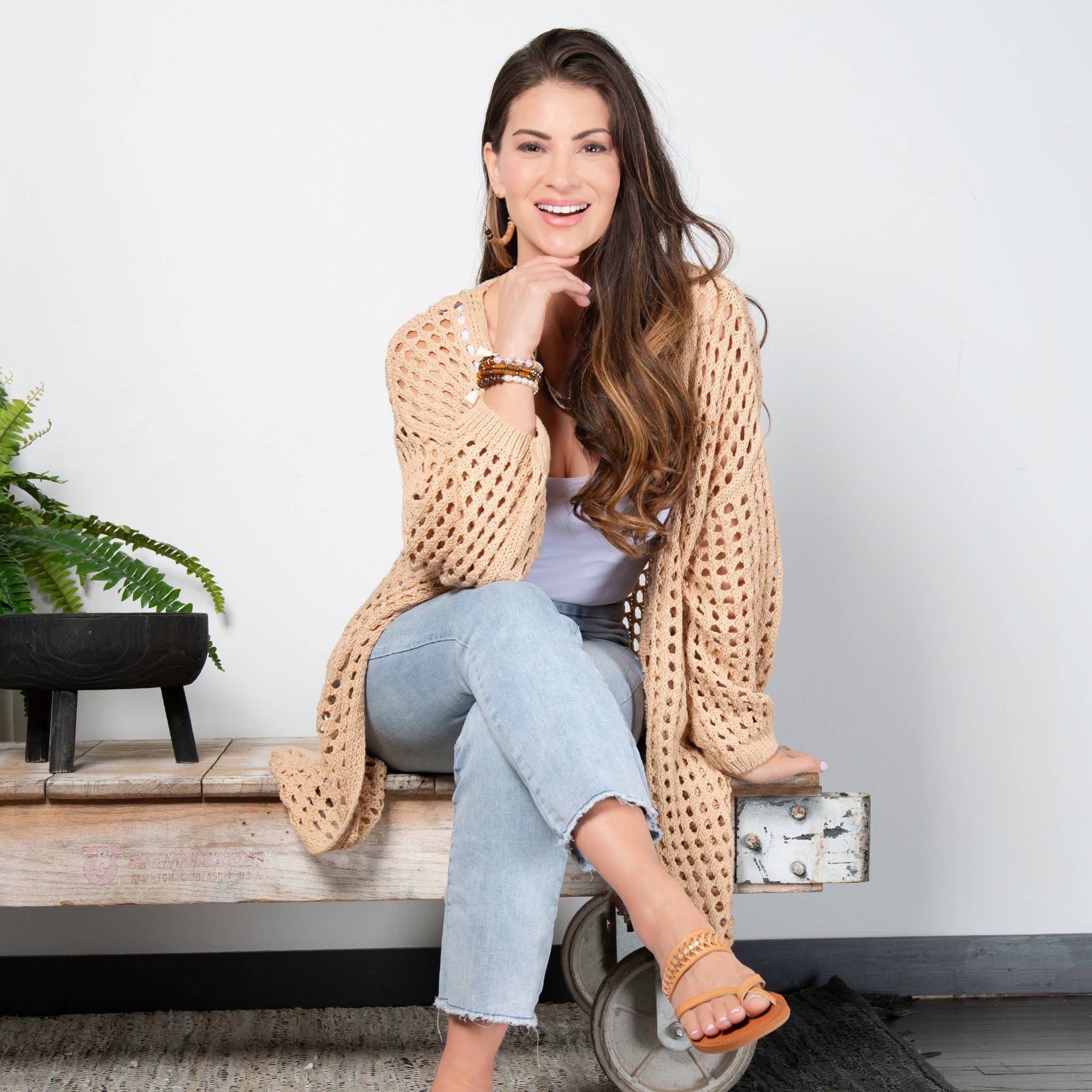 Howard's – Großhandel Strickjacke – Damen – Damenbekleidung in großen Größen Häkel-Cardigan Enya Langarm15