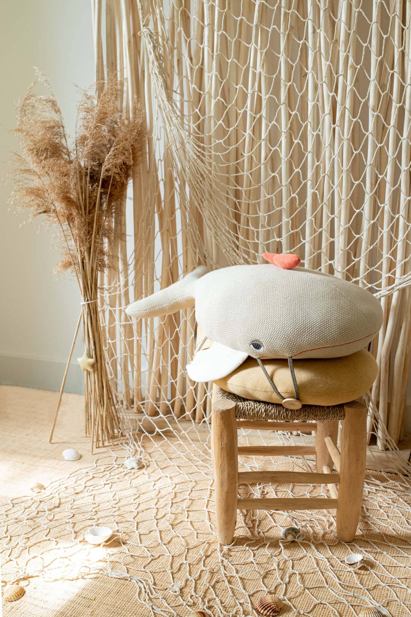 L'Oiseau Bateau - Vendita all'ingrosso Peluche - Bambini e neonati - Grande morbido cuscino balena - Sabbia3