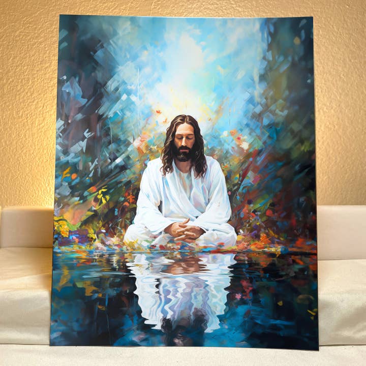 Spiritual Art Supply – wholesale Konsttryck – Jesus Water Prayer konsttryck, P-RCJ24 alla storlekar, affisch1