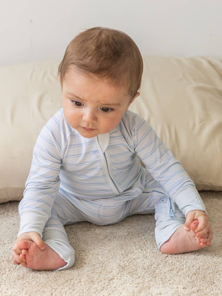 Pagliaccetto con Cerniera in Bambù a Righe Ride per la vendita all'ingrosso da parte di Lilulila