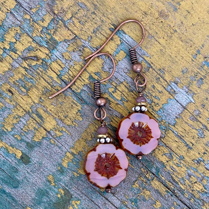 Desert Flower Earring, Pink for wholesale by Casa Kira